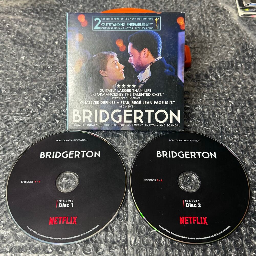 Bridgerton Season 1 Netflix FYC 8-Episode Screener 2-Disc DVD Set Digipak RARE